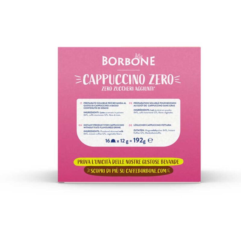 Borbone Ρόφημα Cappuccino Zero σε κάψουλες Dolce Gusto 16 τεμάχια 3