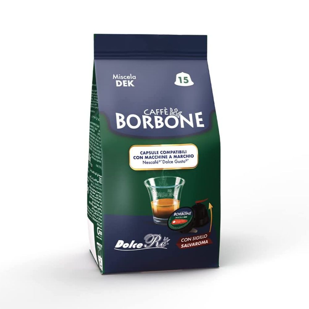 Caffe Borbone Miscela Dek ντεκαφεϊνέ κάψουλες καφέ για μηχανές Dolce Gusto 15 τεμάχια 1