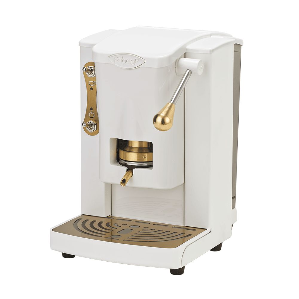 Faber Piccola Slot Brass Edition καφετιέρα για κάψουλες E S E Pods λευκή