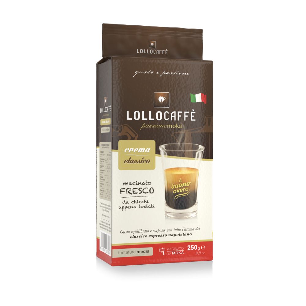 Lollo Caffe Miscela Crema Classico αλεσμένος καφές 250 γραμμάρια