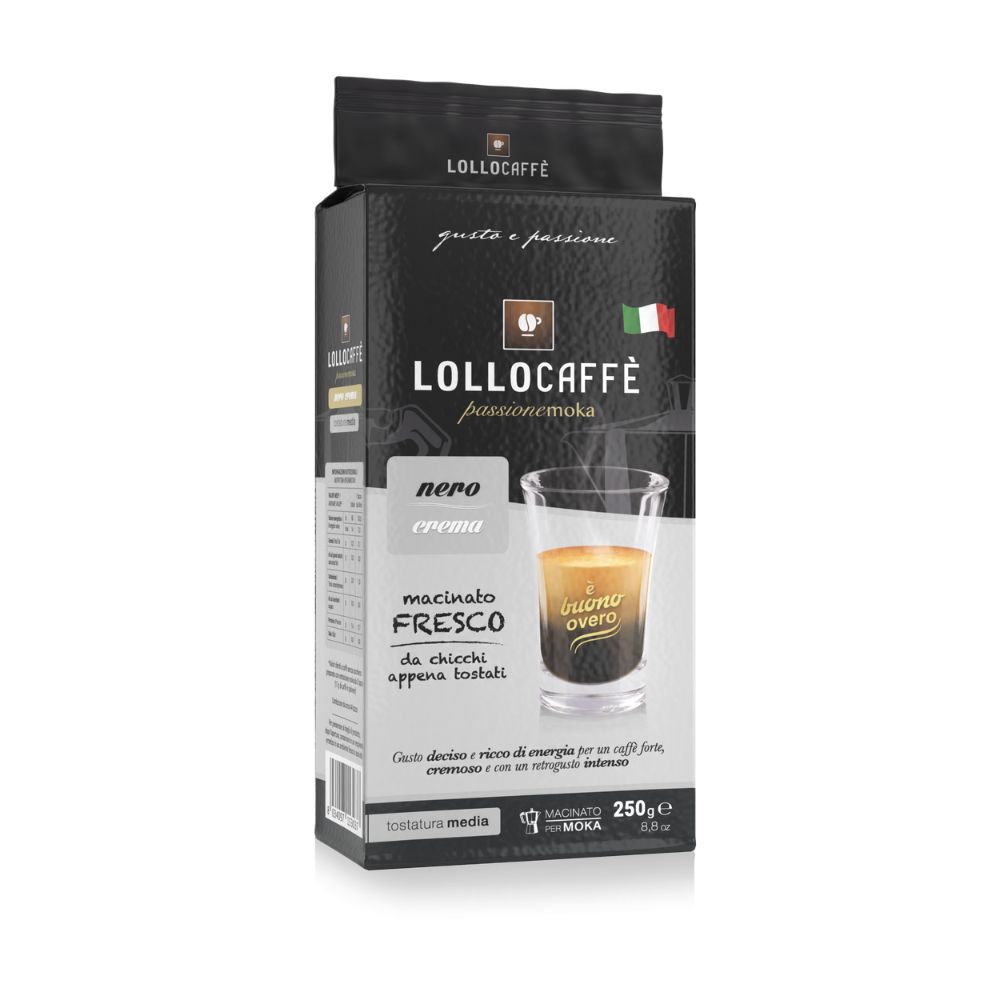 Lollo Caffe Miscela Nero Crema αλεσμένος καφές 250 γραμμάρια