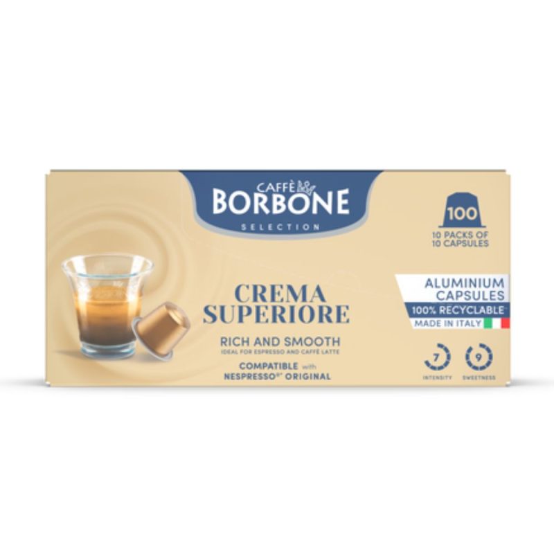 Caffe Borbone Crema Superiore συμβατές κάψουλες Nespresso 100 τεμάχια
